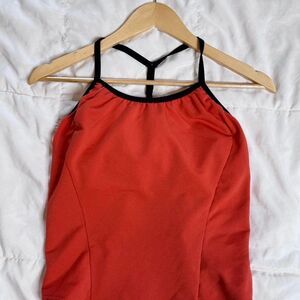 Mountain Hardwear Tank Top Athletic‎ Racerback Activewear Orange Black Medium